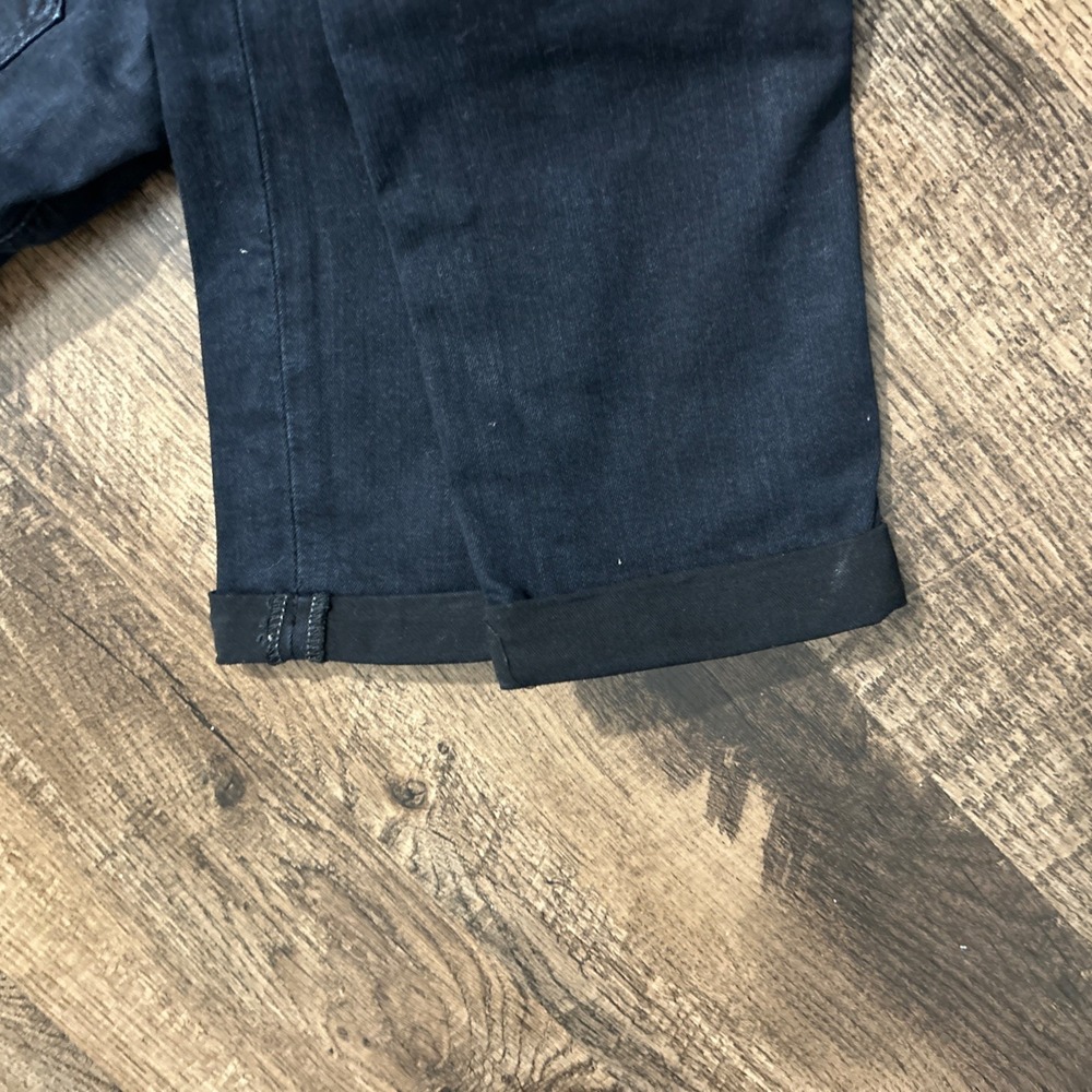Mavi Gold Skinny Jeans Women's 27 Black Denim Cotton Blend Stretch Cuffed Preppy - Picture 8 of 11